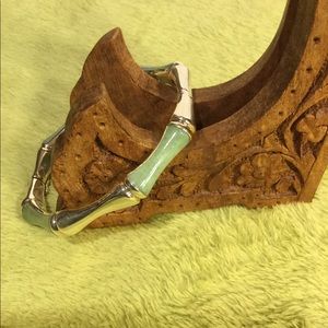 Jade and Sterling Silver Bracelet